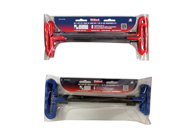 Eklind Tool Eklind 50914 Cushion Grip Hex T-Key Set 14 Piece Set - INCH/MM, 9 inch arm - Image 5